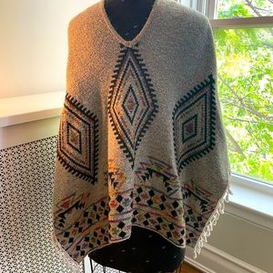 Reversible Desert / Boho Poncho (unisex)